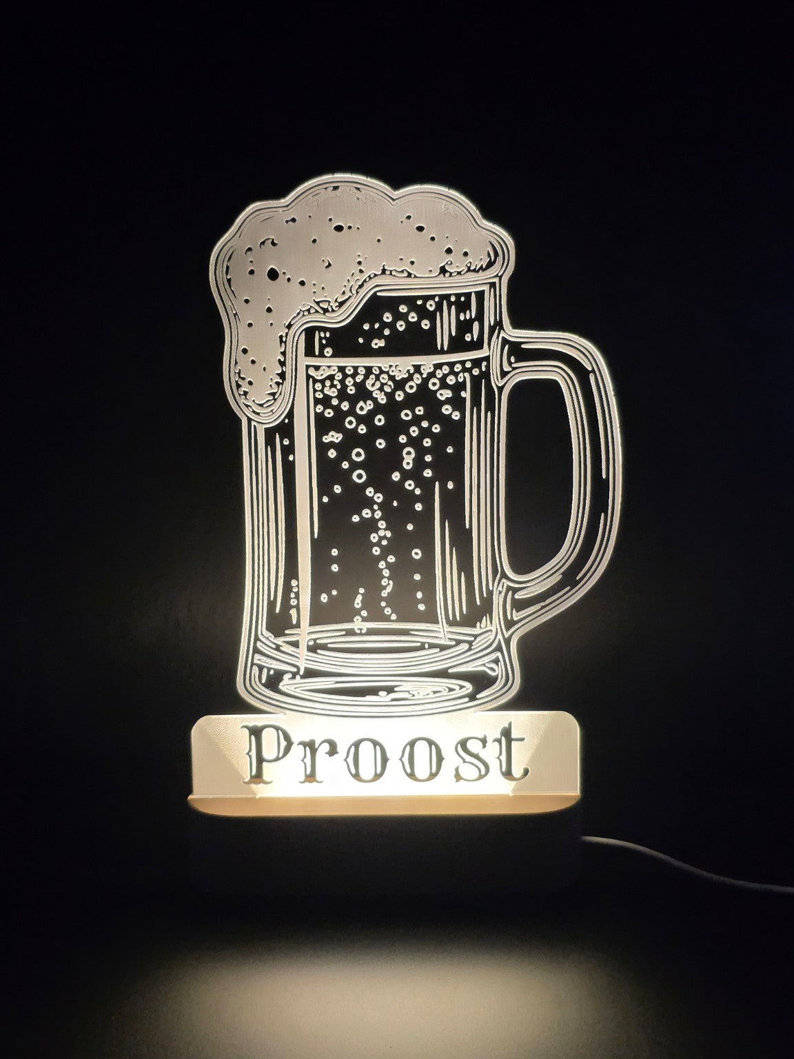 Podświetlany kufel piwa Proost z grawerem