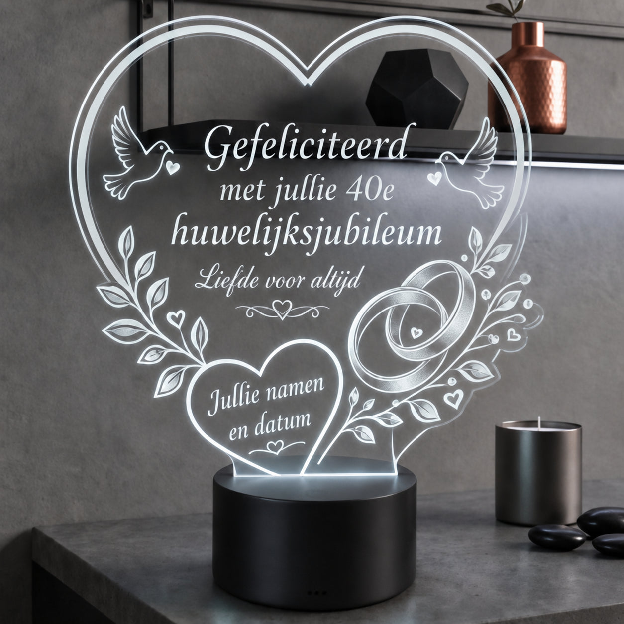 LED Lamp Huwelijksjubileum