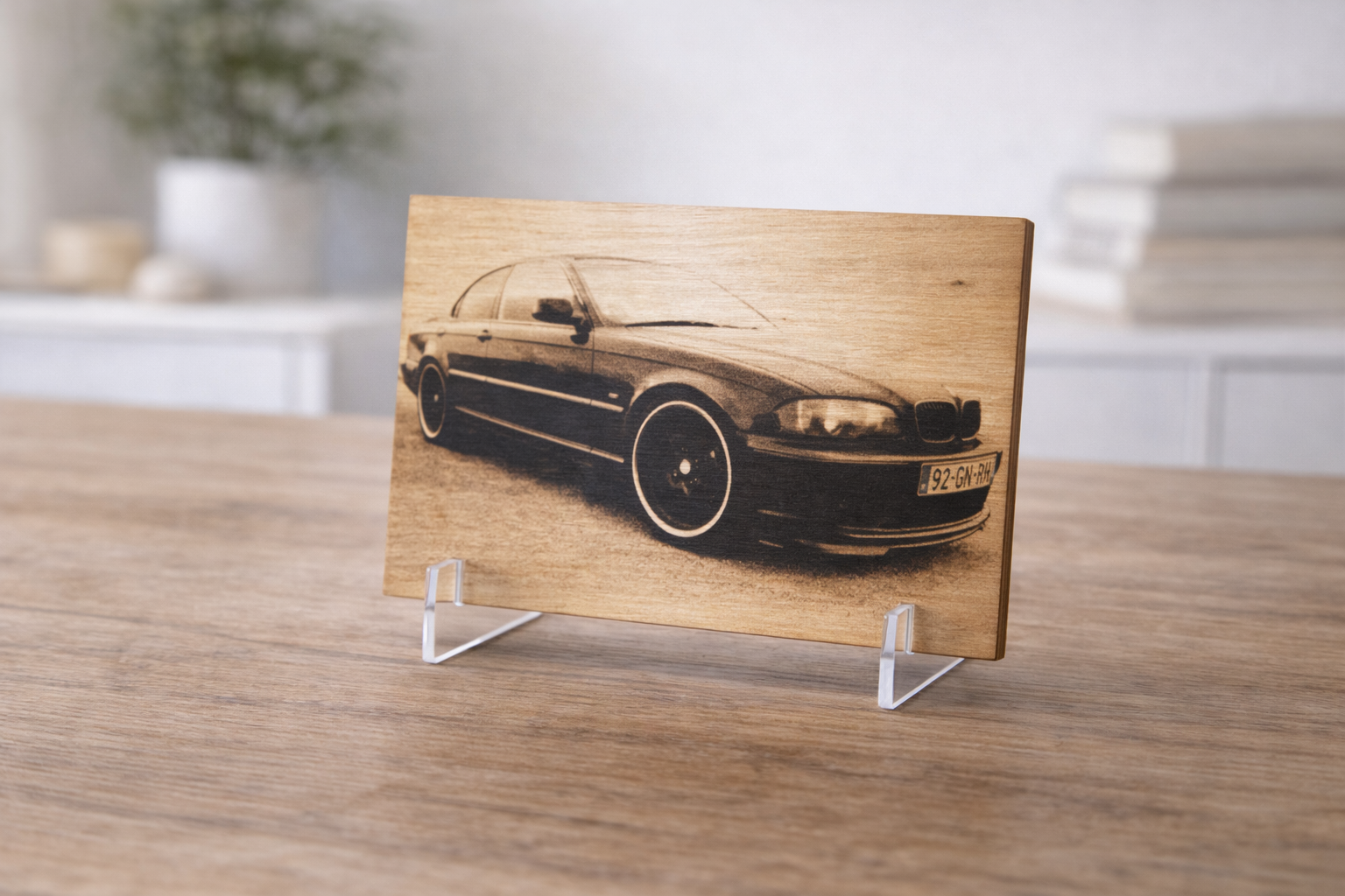 Foto op Hout – Persoonlijke Lasergravure