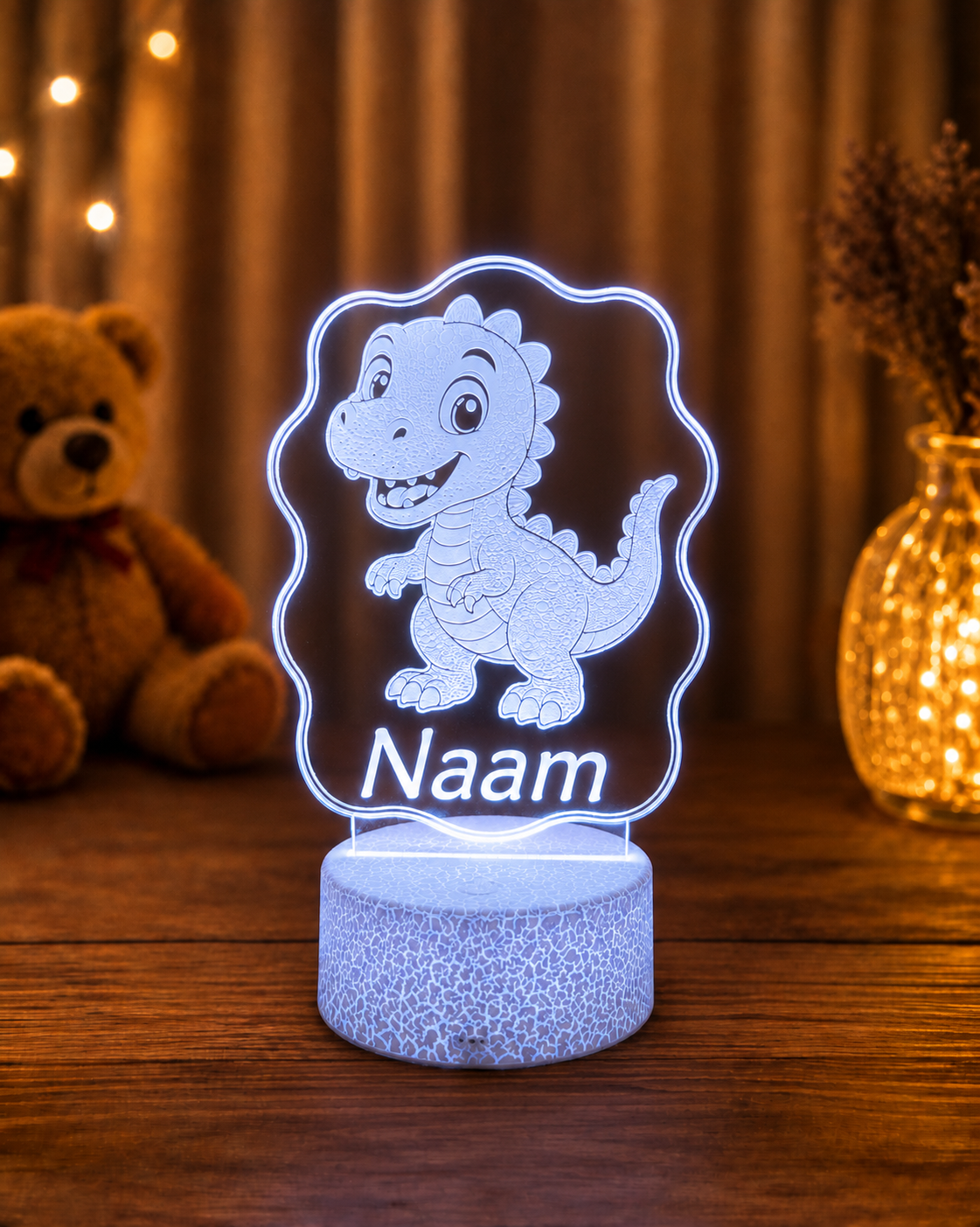 Gepersonaliseerde LED Lamp met Naam voor Kinderen – Dieren Nachtlampje
