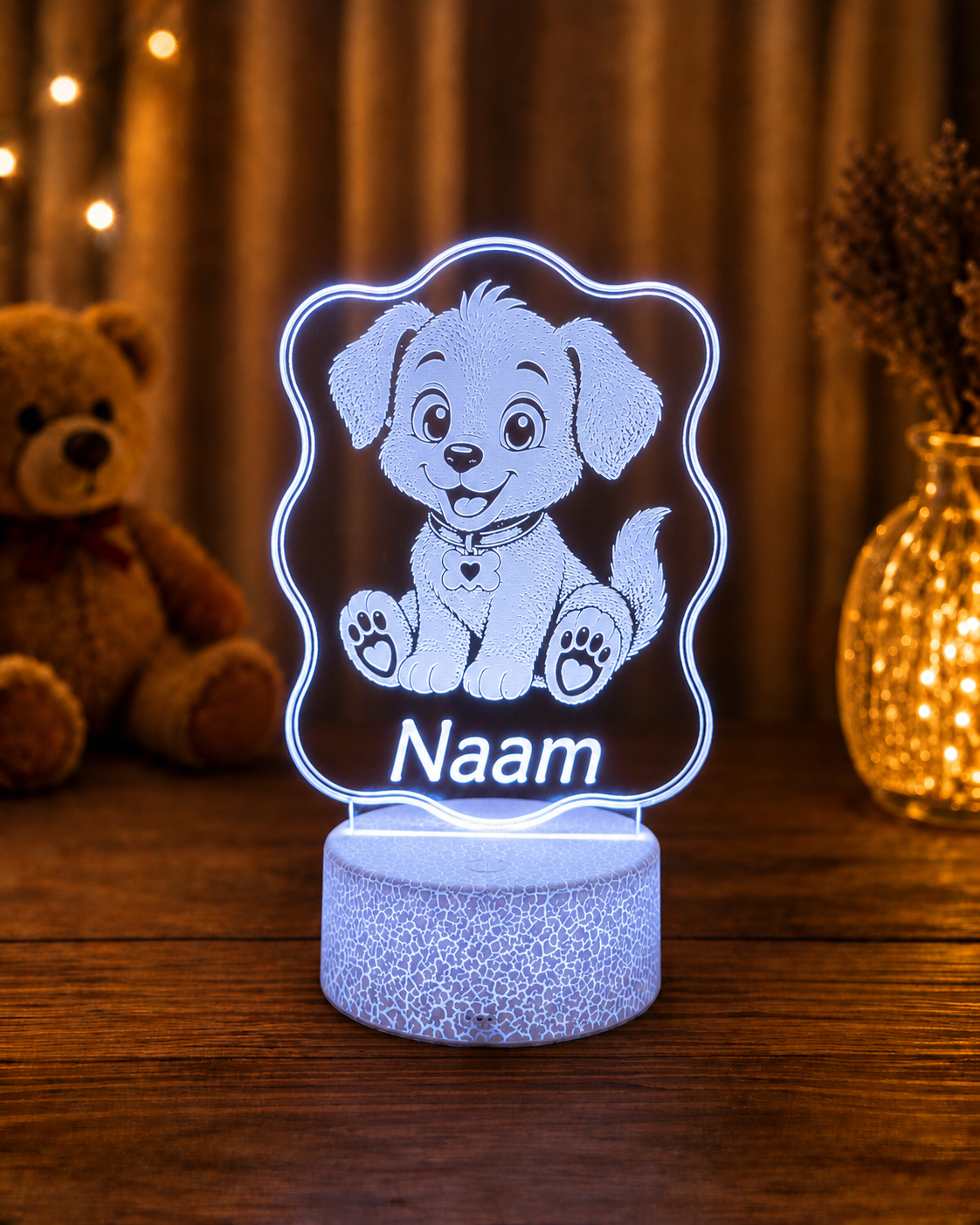 Gepersonaliseerde LED Lamp met Naam voor Kinderen – Dieren Nachtlampje