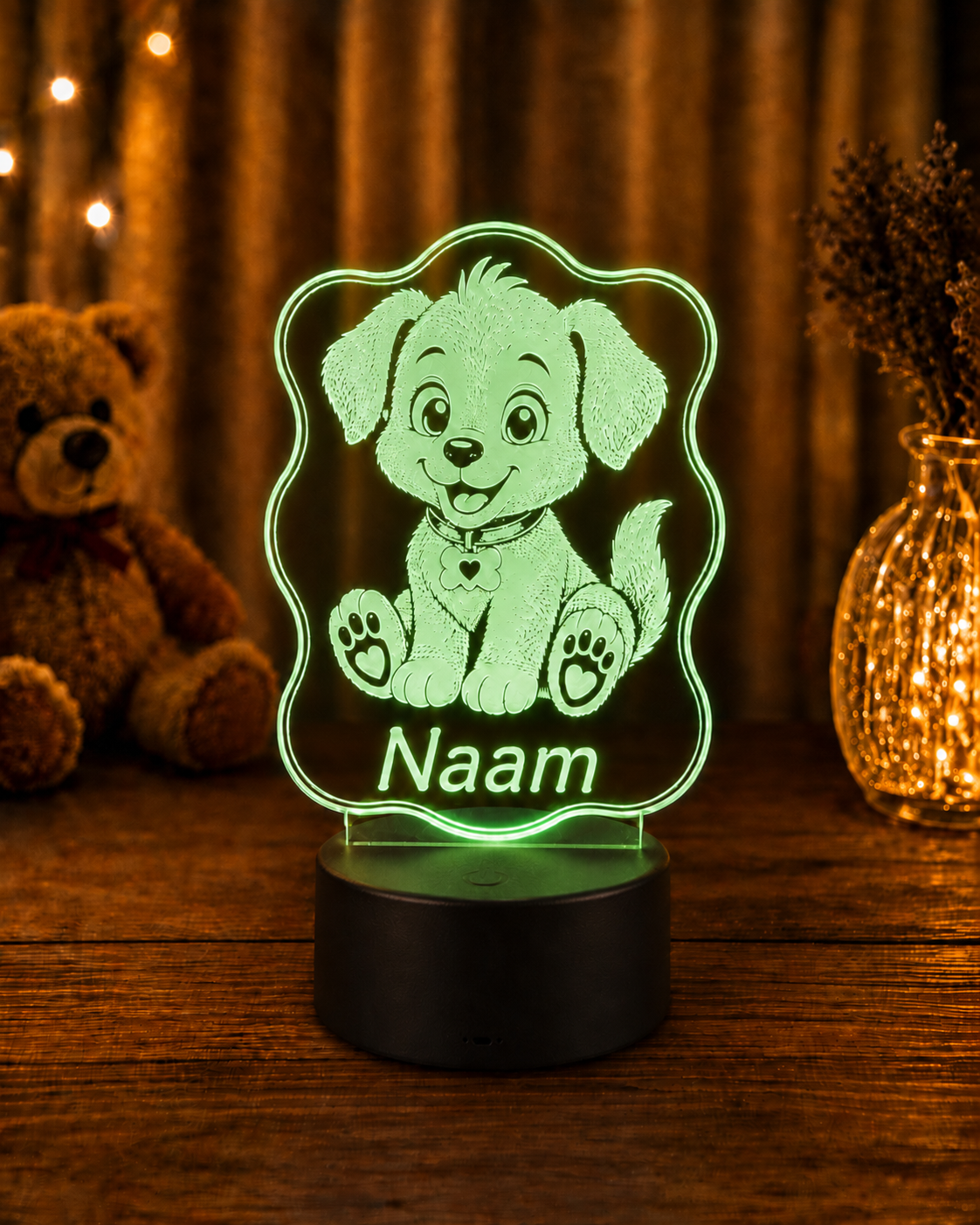 Gepersonaliseerde LED Lamp met Naam voor Kinderen – Dieren Nachtlampje