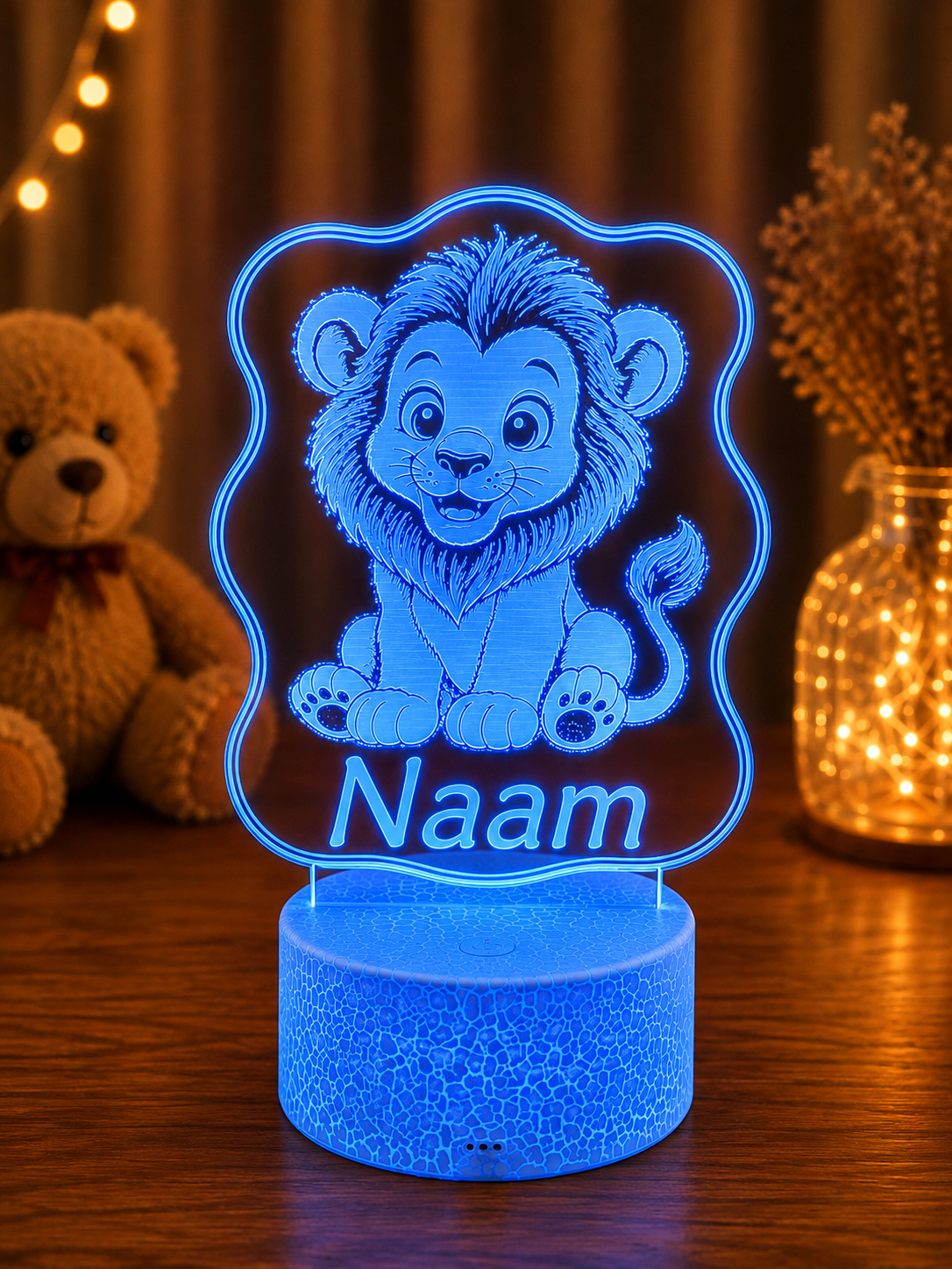 Gepersonaliseerde LED Lamp met Naam voor Kinderen – Dieren Nachtlampje
