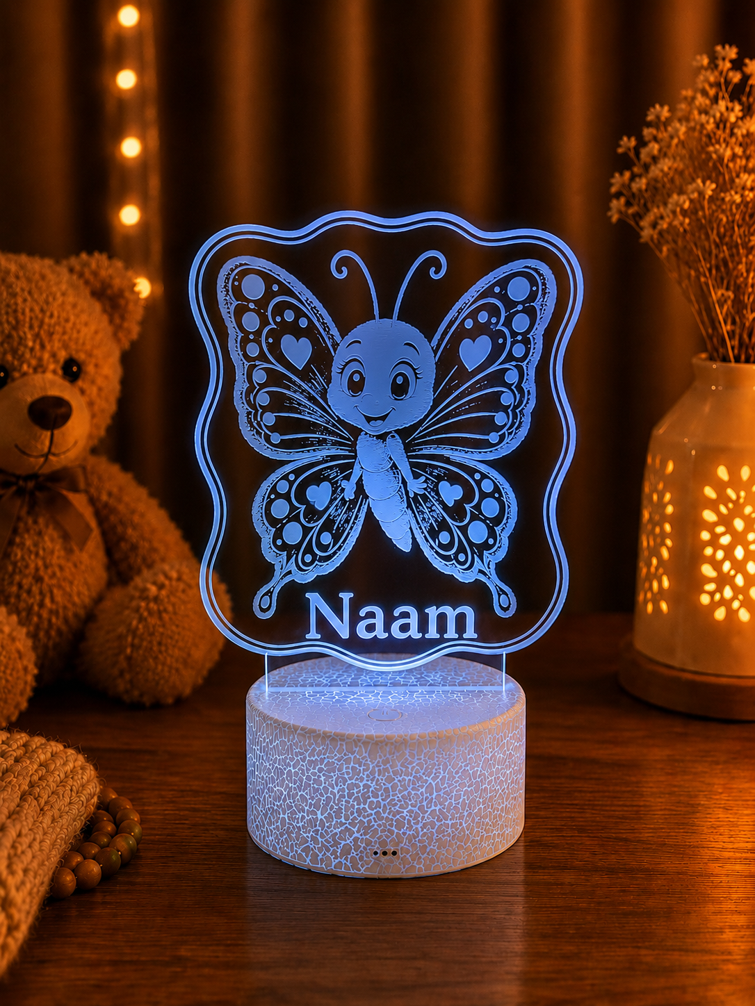 Gepersonaliseerde LED Lamp met Naam voor Kinderen – Dieren Nachtlampje