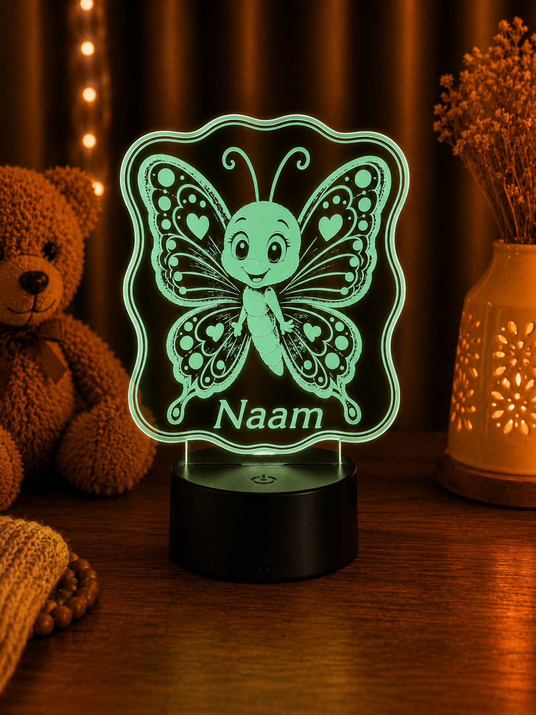Gepersonaliseerde LED Lamp met Naam voor Kinderen – Dieren Nachtlampje