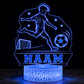 Gepersonaliseerde LED voetballamp met naam – Cracked Ice voet (16×21 cm)