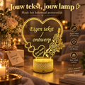 XL LED Lamp Hart – Eigen Tekst / Ontwerp (28×24 cm)